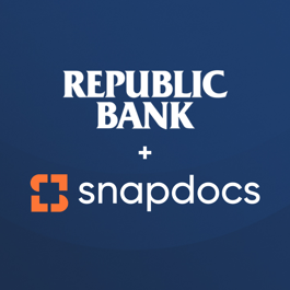 Republic Bank Chooses Snapdocs to Accelerate Digital Mortgage Closing Strategy